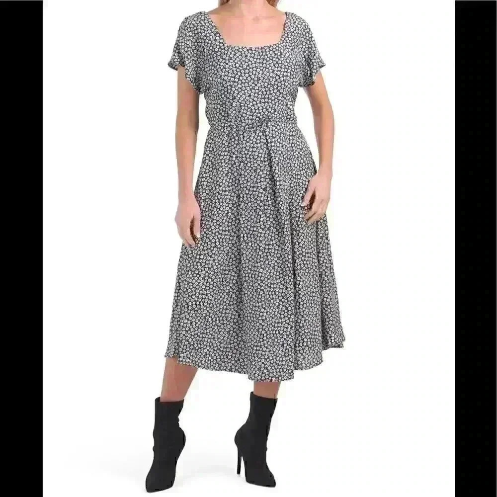 Zara Short Sleeve Floral Printed Dress